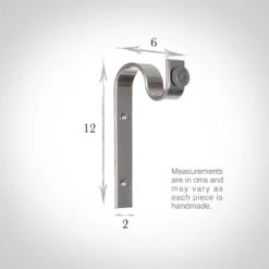 20mm Chapel Standard Bracket In Mercury 11 20mm Chapel Standard Bracket In Mercury -Curtains & Poles Sales 6067me 3