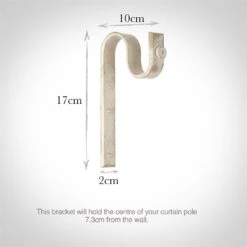 38mm Chapel Standard Bracket In Old Ivory -Curtains & Poles Sales 6069oi 13