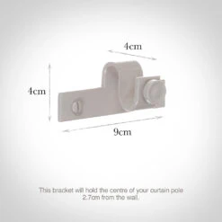 12mm Chapel Centre Bracket In Clay -Curtains & Poles Sales 6070cl 13