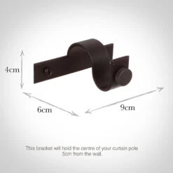 20mm Chapel Centre Bracket In Beeswax -Curtains & Poles Sales 6071bw 13