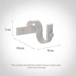 38mm Chapel Centre Bracket In Clay -Curtains & Poles Sales 6073cl 13