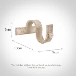 38mm Chapel Centre Bracket In Old Ivory 8 38mm Chapel Centre Bracket In Old Ivory -Curtains & Poles Sales 6073oi 13