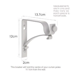 20mm Chapel Extended Bracket In Clay -Curtains & Poles Sales 6078CL 13