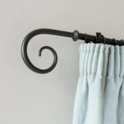 25mm Crook Finial In Matt Black 7 25mm Crook Finial In Matt Black -Curtains & Poles Sales 607mb 12