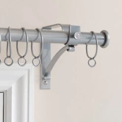 25mm Chapel Extended Standard Bracket In Mercury -Curtains & Poles Sales 6080ME 12