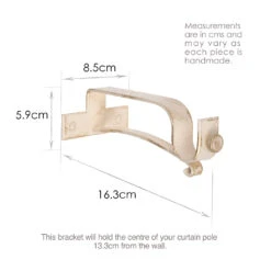 25mm Chapel Extended Centre Bracket In Old Ivory -Curtains & Poles Sales 6081OI 13