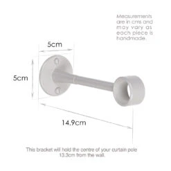 25mm Extended Sleeve Bracket In Clay -Curtains & Poles Sales 6083CL 13