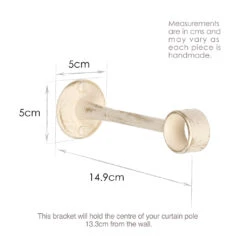 25mm Extended Sleeve Bracket In Old Ivory 9 25mm Extended Sleeve Bracket In Old Ivory -Curtains & Poles Sales 6083OI 13
