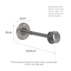 25mm Extended Sleeve Bracket In Polished 9 25mm Extended Sleeve Bracket In Polished -Curtains & Poles Sales 6083PO 13