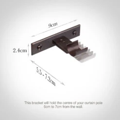 20mm Chapel Adjustable Passing Bracket In Beeswax -Curtains & Poles Sales 6090bw 13