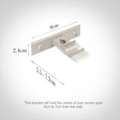 20mm Chapel Adjustable Passing Bracket, Clay -Curtains & Poles Sales 6090cl 13