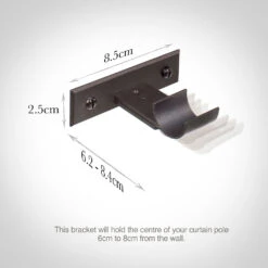 25mm Chapel Adjustable Passing Bracket In Beeswax -Curtains & Poles Sales 6091bw 13