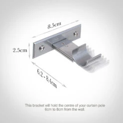 25mm Chapel Passing Bracket, Mercury 8 25mm Chapel Passing Bracket, Mercury -Curtains & Poles Sales 6091me 13