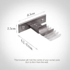 25mm Chapel Adjustable Passing Bracket, Polished -Curtains & Poles Sales 6091po 13