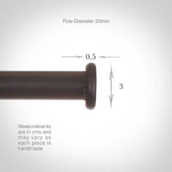 20mm Button Finial In Beeswax -Curtains & Poles Sales 620bw 13