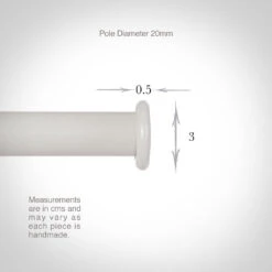 20mm Button Finial In Clay 8 20mm Button Finial In Clay -Curtains & Poles Sales 620cl 13