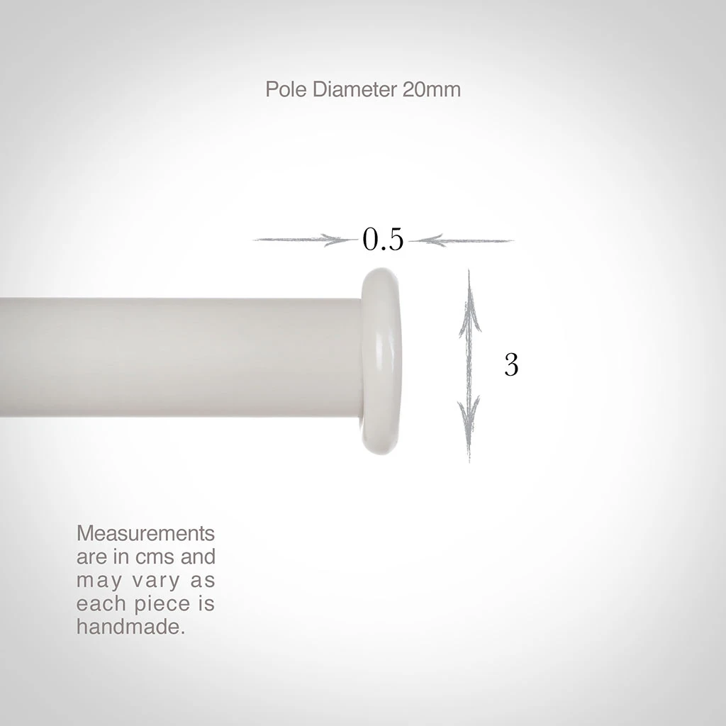 20mm Button Finial In Clay 5 20mm Button Finial In Clay - Image 3