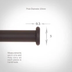 20mm Button Finial In Matt Black 8 20mm Button Finial In Matt Black -Curtains & Poles Sales 620mb 13