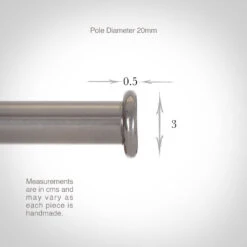 20mm Button Finial In Mercury -Curtains & Poles Sales 620me 13