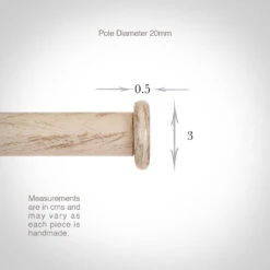 20mm Button Finial In Old Ivory 8 20mm Button Finial In Old Ivory -Curtains & Poles Sales 620oi 13