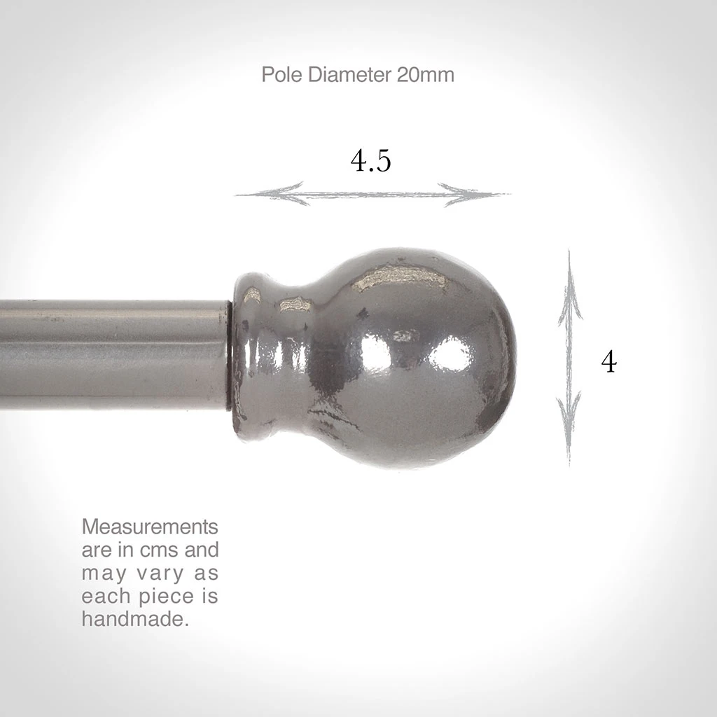 20mm Cannonball Finial In Mercury 6 20mm Cannonball Finial In Mercury - Image 4