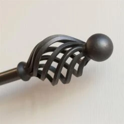 20mm Cage & Ball Finial In Beeswax -Curtains & Poles Sales 622bw 5