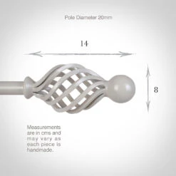 20mm Cage & Ball Finial In Clay 8 20mm Cage & Ball Finial In Clay -Curtains & Poles Sales 622cl 13