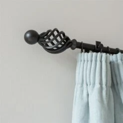 20mm Cage & Ball Finial In Matt Black -Curtains & Poles Sales 622mb 12 1