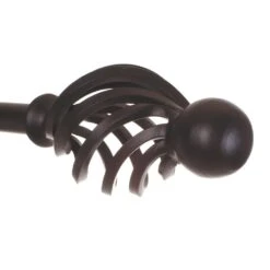 20mm Cage & Ball Finial In Matt Black -Curtains & Poles Sales 622mb 2