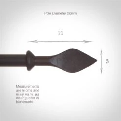 20mm Spear Finial In Beeswax 9 20mm Spear Finial In Beeswax -Curtains & Poles Sales 624bw 3