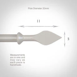 20mm Spear Finial In Clay -Curtains & Poles Sales 624cl 13