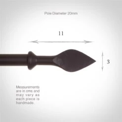 20mm Spear Finial In Matt Black 9 20mm Spear Finial In Matt Black -Curtains & Poles Sales 624mb 3