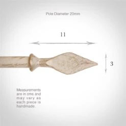 20mm Spear Finial In Old Ivory -Curtains & Poles Sales 624oi 3