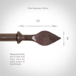 20mm Spear Finial In Polished -Curtains & Poles Sales 624po 3