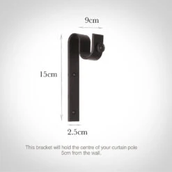 25mm Chapel Standard Bracket In Beeswax -Curtains & Poles Sales 6251bw 13