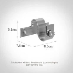 25mm Chapel Centre Bracket In Mercury 8 25mm Chapel Centre Bracket In Mercury -Curtains & Poles Sales 6252me 13