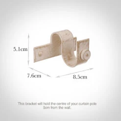 25mm Chapel Centre Bracket In Old Ivory -Curtains & Poles Sales 6252oi 13