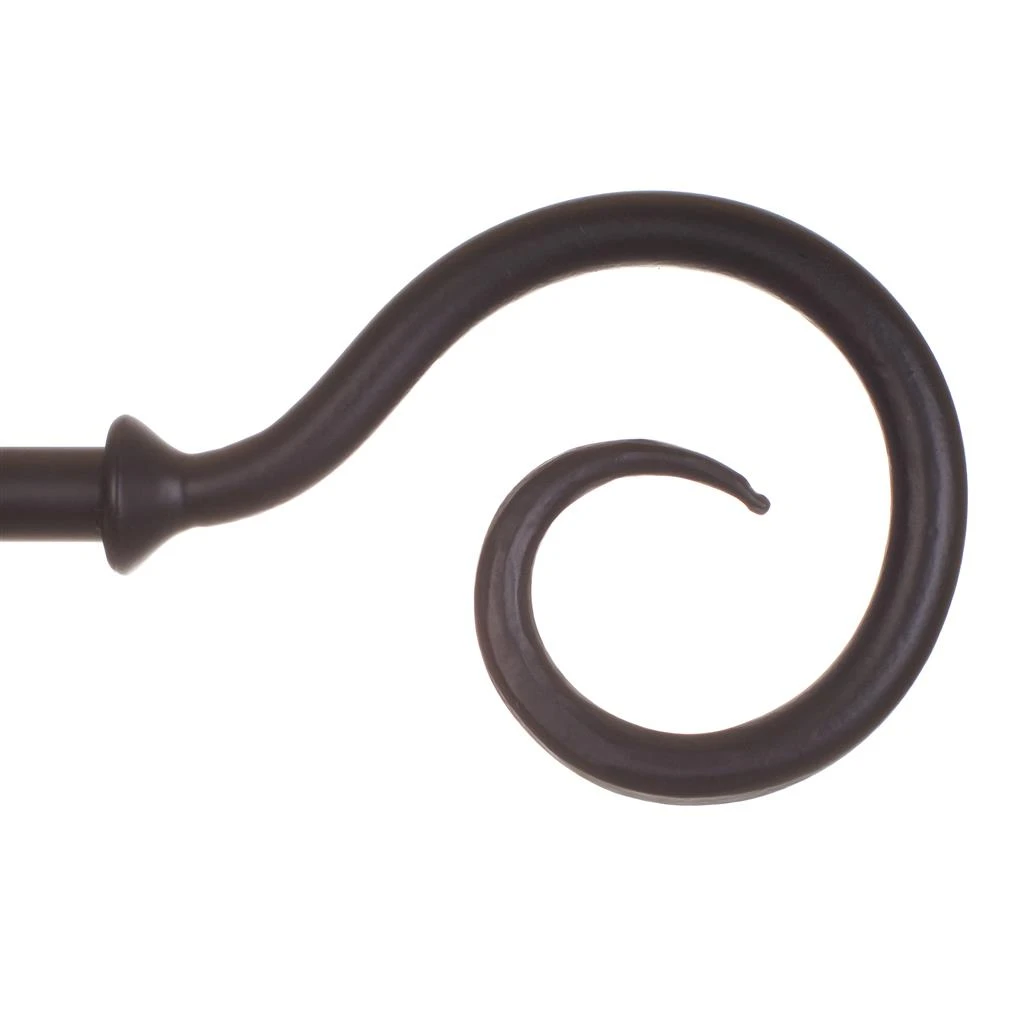 20mm Bishop's Crook Finial In Matt Black 3 20mm Bishop's Crook Finial In Matt Black