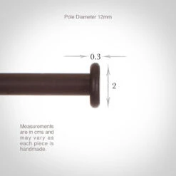 12mm Button Finial In Beeswax -Curtains & Poles Sales 628bw 13