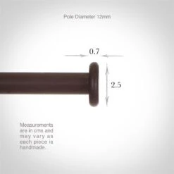 12mm Button Finial In Beeswax -Curtains & Poles Sales 628bw 3