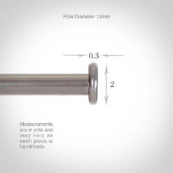 12mm Button Finial In Mercury -Curtains & Poles Sales 628me 13
