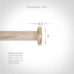 12mm Button Finial In Old Ivory -Curtains & Poles Sales 628oi 13