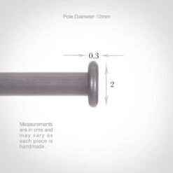 12mm Button Finial In Polished 8 12mm Button Finial In Polished -Curtains & Poles Sales 628po 13