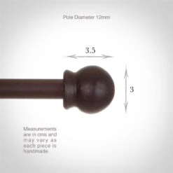 12mm Cannonball Finial In Beeswax