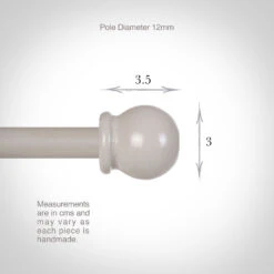 12mm Cannonball Finial In Clay 8 12mm Cannonball Finial In Clay -Curtains & Poles Sales 629cl 13