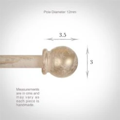 12mm Cannonball Finial In Old Ivory 7 12mm Cannonball Finial In Old Ivory -Curtains & Poles Sales 629oi 3