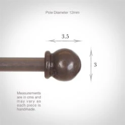 12mm Cannonball Finial In Polished 7 12mm Cannonball Finial In Polished -Curtains & Poles Sales 629po 3