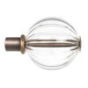 25mm Fluted Glass Ball Finial In Antique Brass 2 25mm Fluted Glass Ball Finial In Antique Brass -Curtains & Poles Sales 6304AB 11