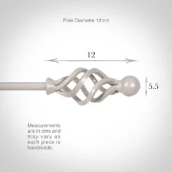 12mm Cage & Ball Finial In Clay -Curtains & Poles Sales 630cl 13