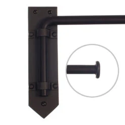 16mm Button Dormer Rod In Matt Black 9 16mm Button Dormer Rod In Matt Black -Curtains & Poles Sales 636amb 20